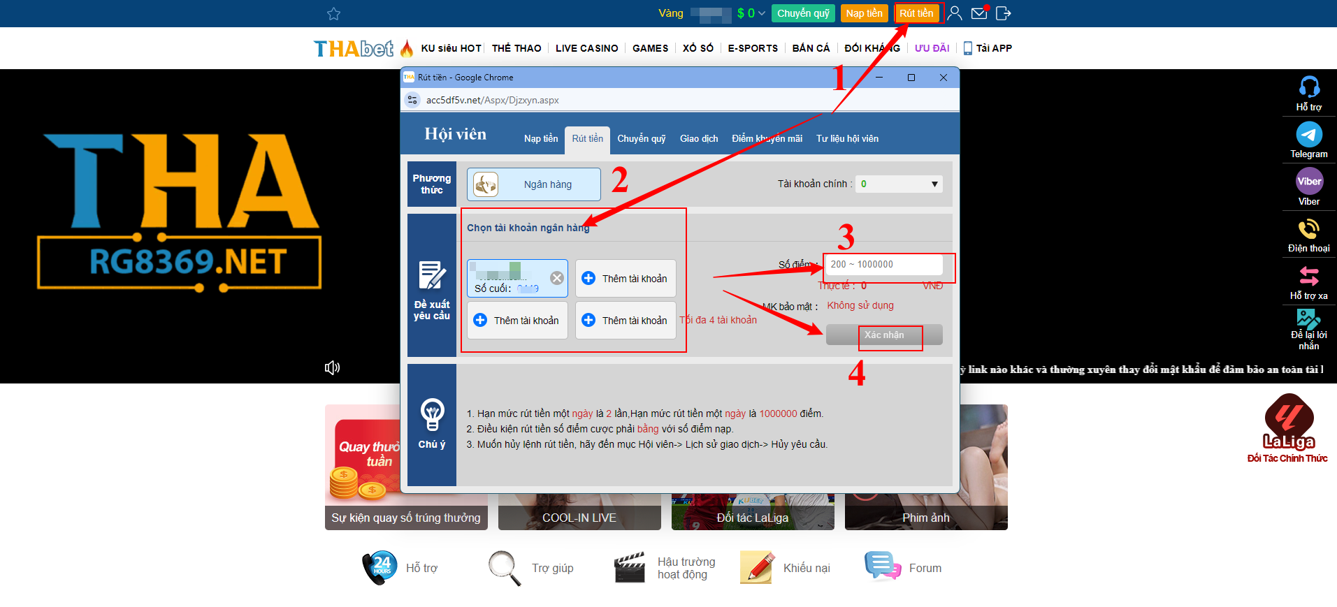 Rút tiền thabet bằng máy tính - rg8369.net